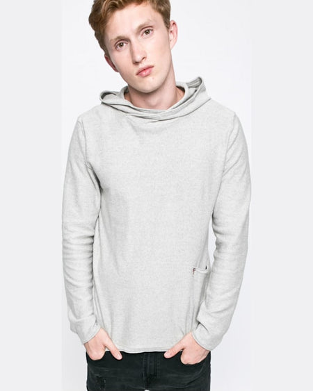 Pulover Jack and Jones gri deschis