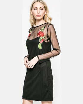 Rochie Answear blossom mood negru