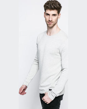 Pulover Jack and Jones gri deschis