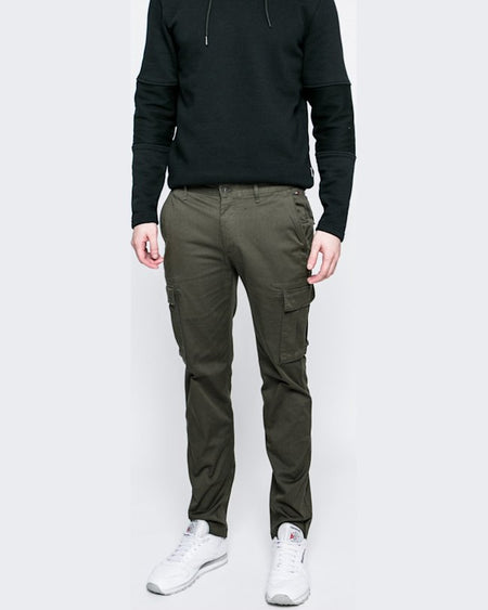 Pantaloni Tommy Hilfiger verde închis