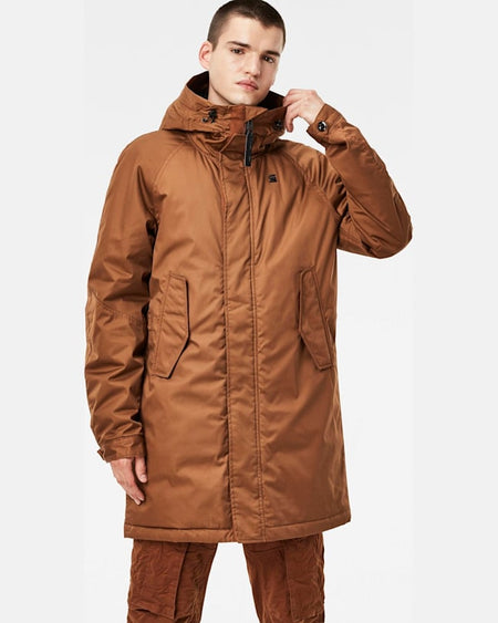 Parka G-Star Raw hanorac maro auriu