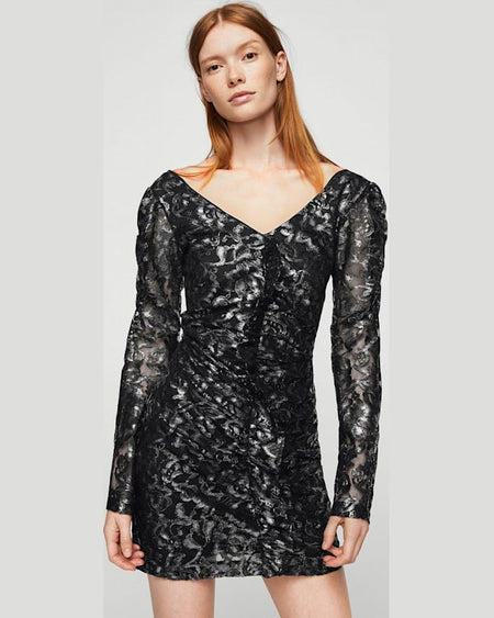 Rochie Mango plata gri deschis