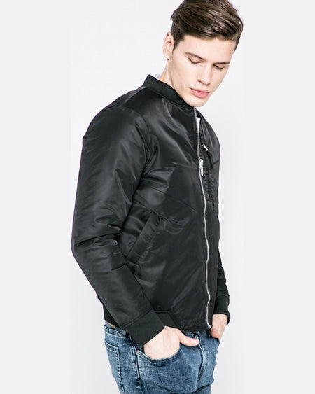 Geaca Jack and Jones bomber cu doua fete negru