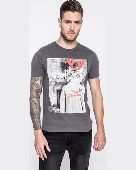 Tricou Jack and Jones negru cărbune