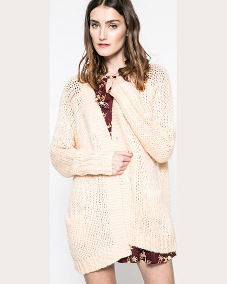 Cardigan Answear volant roz pastelat