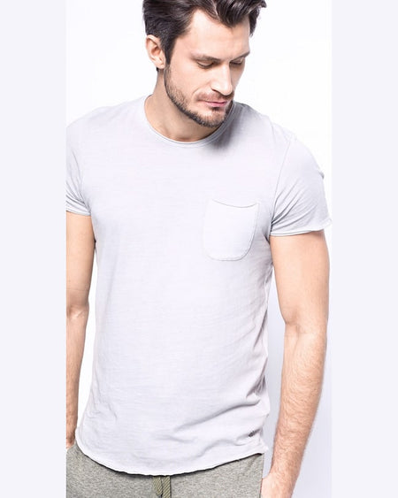 Tricou Jack and Jones crew neck gri deschis