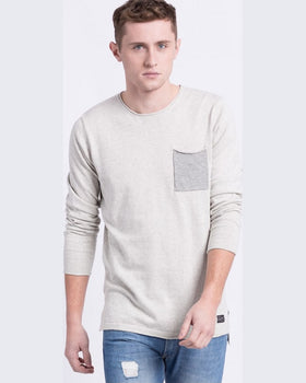 Pulover Jack and Jones gri deschis