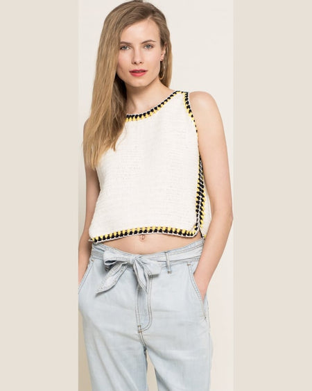 Top Pepe Jeans alb